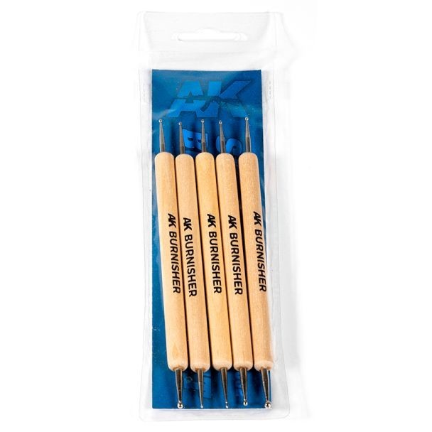 Sculpting Burnishers Set - Hobby Tools - AK Interactive - Brand New
