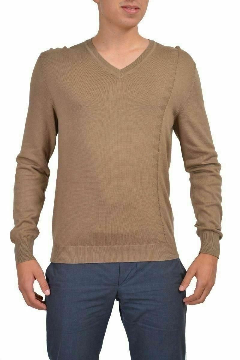 Мужской коричневый свитер с круглым вырезом и длинным рукавом Malo Mens US 2XL IT 56 20890₽