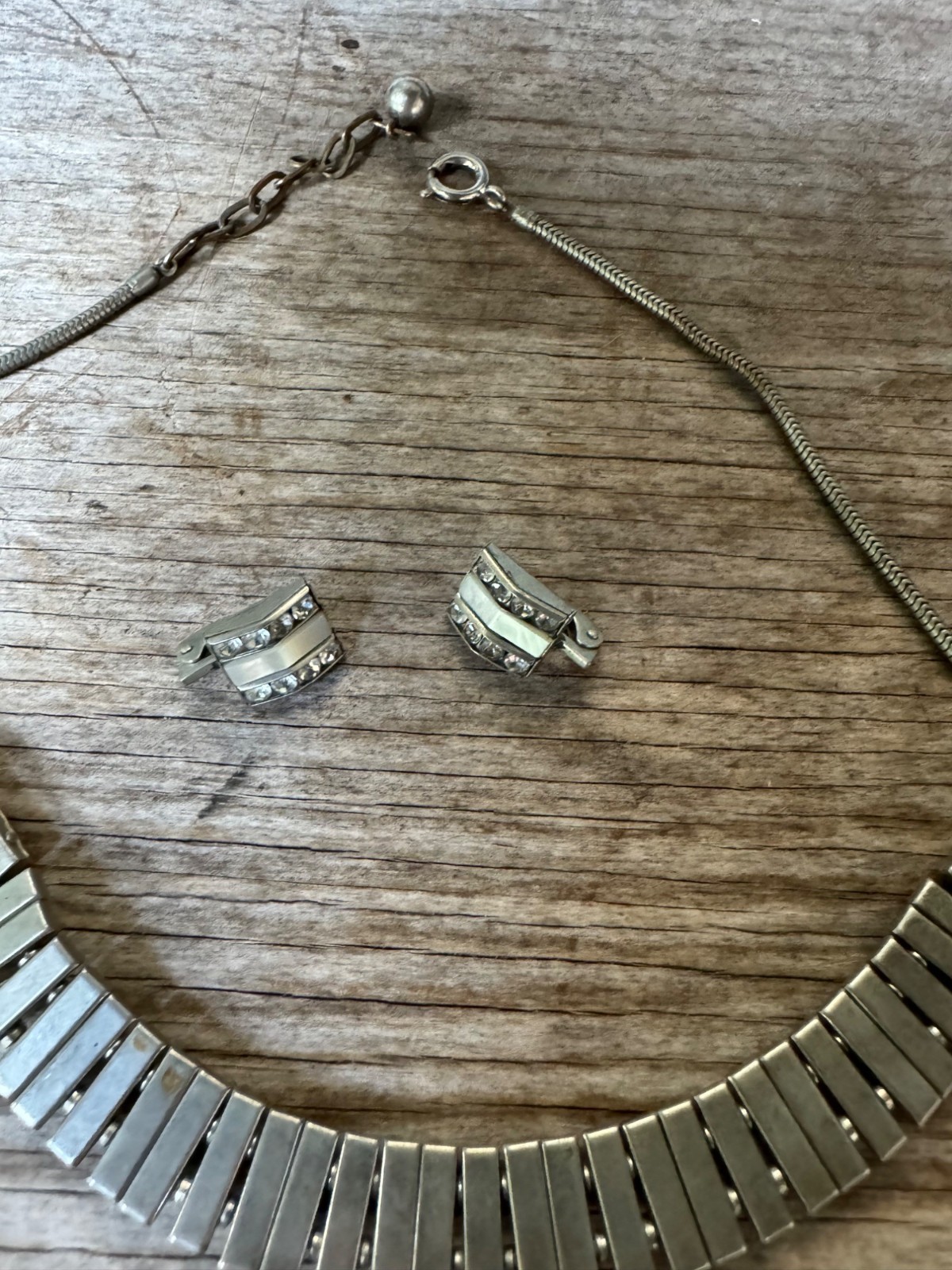 Vintage 1940s DOSO Demi Parure Necklace Earrings … - image 18