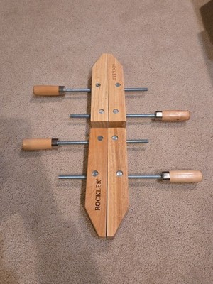 (2) ROCKLER 12'' WOODEN HAND SCREW CLAMPS #30800