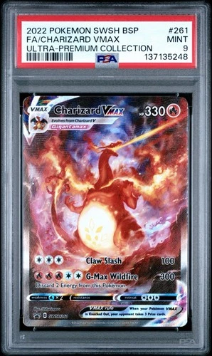 2022 Pokemon SWSH Ultra Premium Black Star Promo Charizard VMAX FA #261 PSA 9