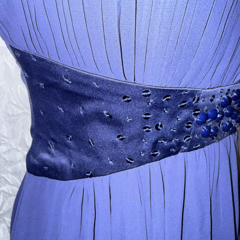 Vestido Max and Cleo Sin Tirantes Azul Marino Talla 4 Mujer Baile de graduación Clásico Dama de Cuentas Cremallera Foto 4 de 4