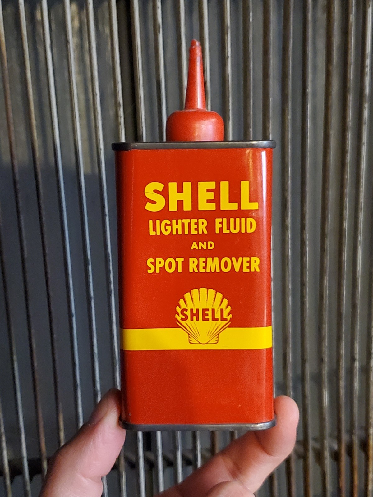 Fluid And Spot Remover Handy Oiler Tin Vintage Gas Oil Can