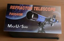 MaxUSoo F40040M Refractor Telescope 400mm FL, Aperture 40mm
