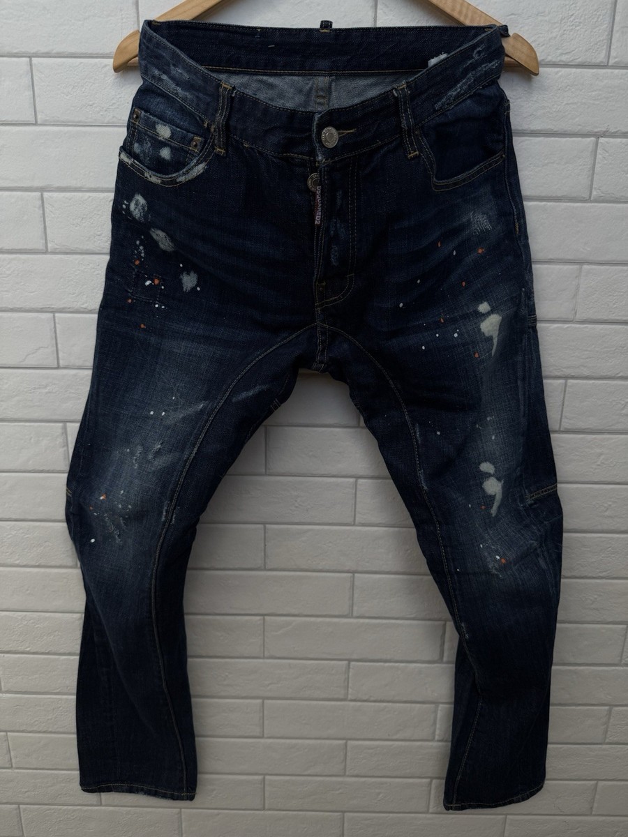 Dsquared2 Jeans 48 Blue Distressed Button Fly Made in Italy