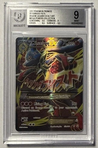 BGS 9 M Lucario Ex - 55a XY Furious Fists Mega Powers Collection