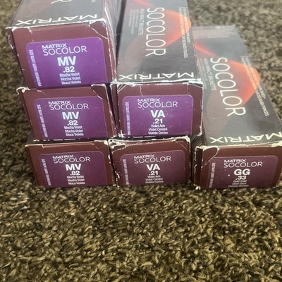 Matrix SoColor Cream Hair Dye Mocha Violet Violet Ash Gold Gold 2 oz