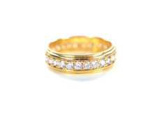 eleganter Memory-Ring - umlaufend mit Brillanten von ca. 0,84ct - 750er Gold 18K