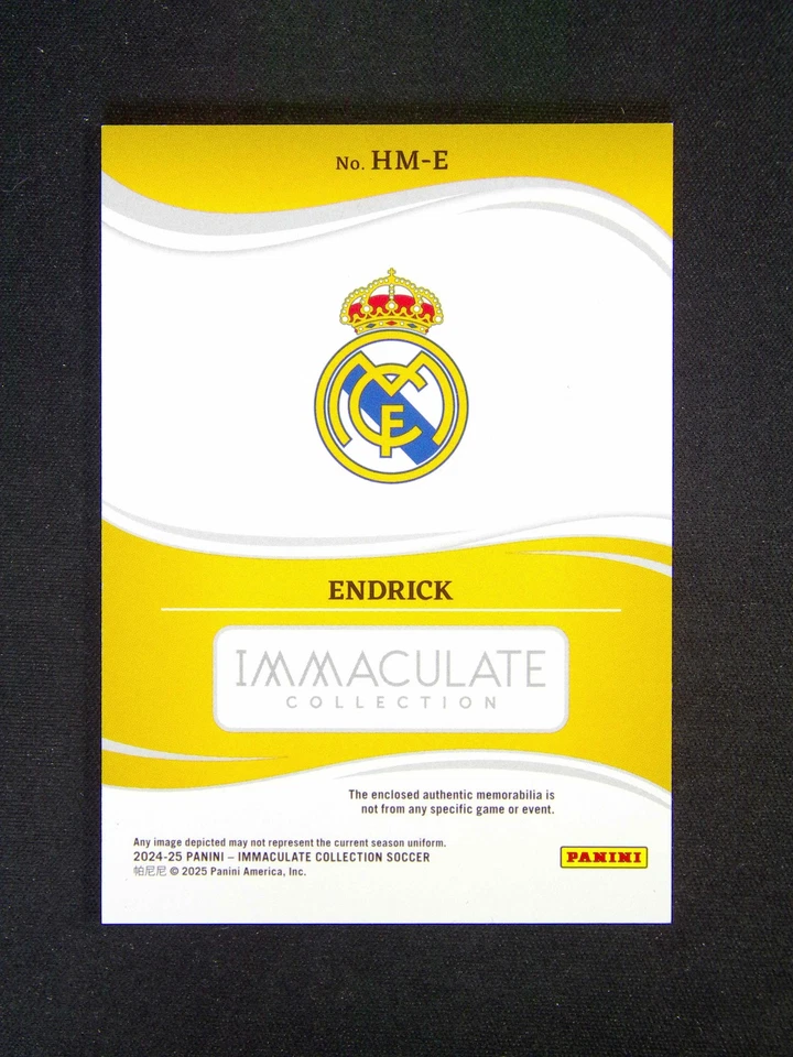 1/10≈1/1 2024-25 Panini Immaculate Endrick Heralded Patch Gold - Image 2 of 3