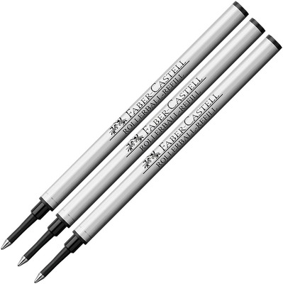 Faber-Castell Black Ceramic Rollerball Ink Cartridge Refill Set of 3