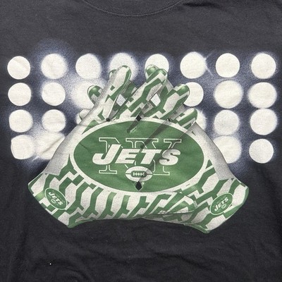 Nike New York Jets Gloves T-Shirt XL Black NFL Team Apparel Graphic Tee Mens