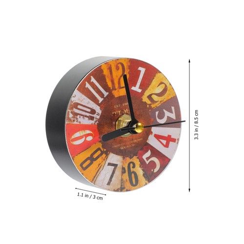 Retro Fridge Magnet Magnetic Clock Stick on Wall Clocks Vintage Refrigerator - Picture 5 of 12