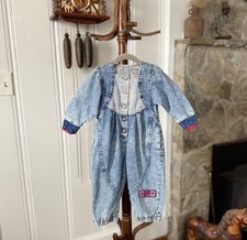 Vintage Levi  s 90s Denim Jumpsuit USA Made Kids Girl 3T