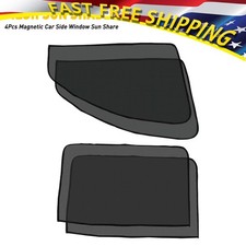 4X Car Window Rear Side Screen Sun Mesh Cover Shade Sunshade Magnetic Visor