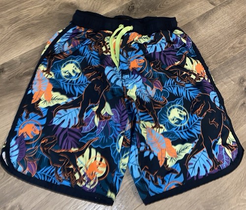 Boys Jurassic World Dominion Colorful Dino UFP 50 Swim Shorts Trunks Sz L 14/16 - Picture 2 of 8