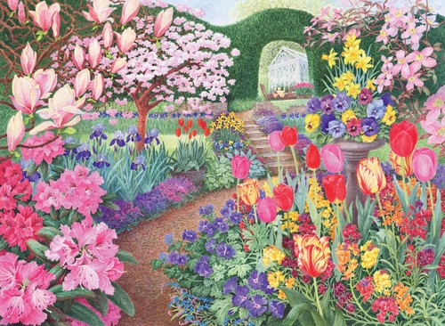 Rompecabezas Happy Days Nº 4 Glorious Gardens 4 x 500 piezas de Ravensburger - Imagen 5 de 9