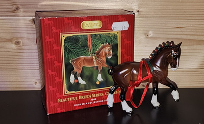 Breyer Holiday Christmas New in Box Ornament Beautiful Breeds Clydesdale Bay