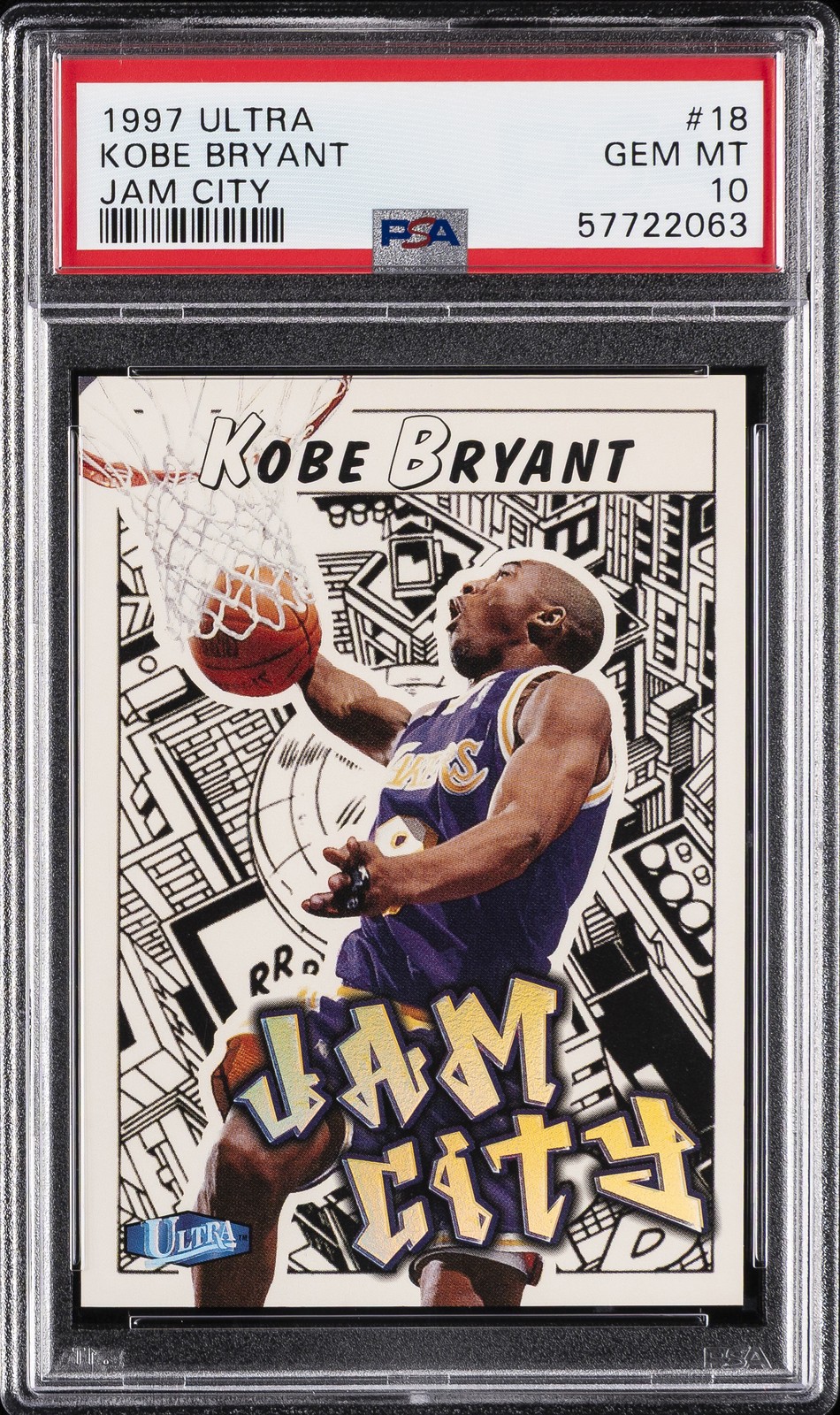 1997 ULTRA JAM CITY #18 KOBE BRYANT PSA 10