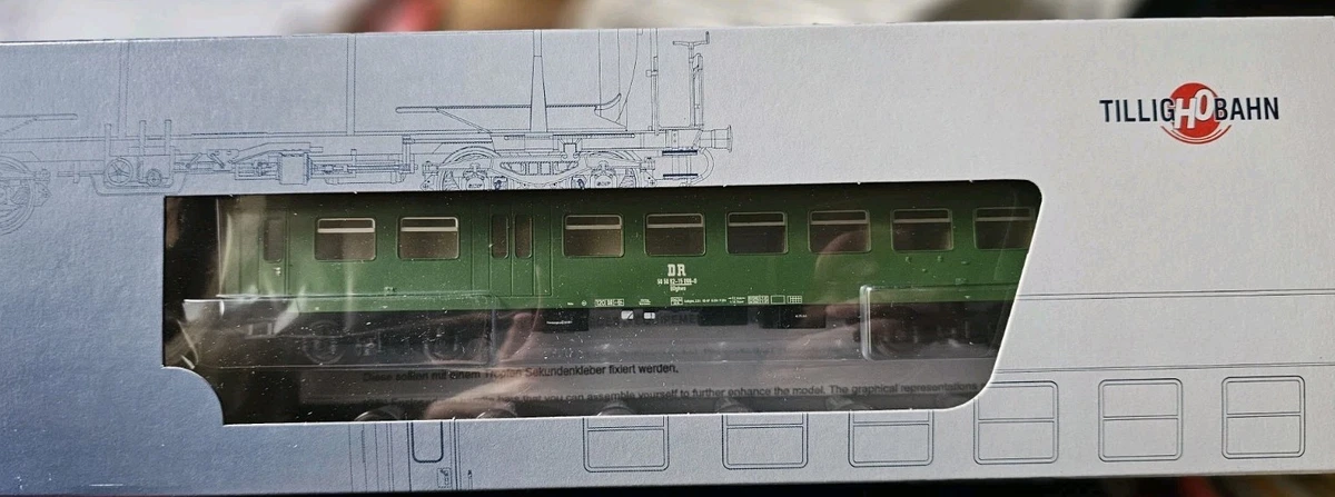 TILLIG 74952 H0 Reko Halbgepäckwagen BDghws Grün Braunes Dach DR Ep.IV Neuware