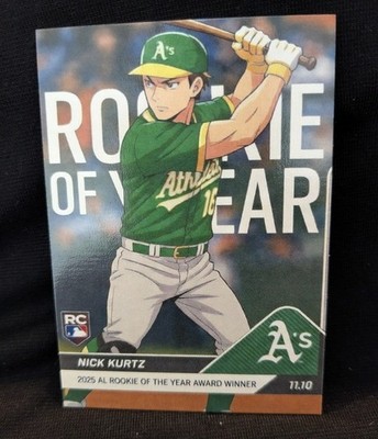 NICK KURTZ ART CARD * 2025 ROOKIE OF THE YEAR * TRIBUTE CARD!
