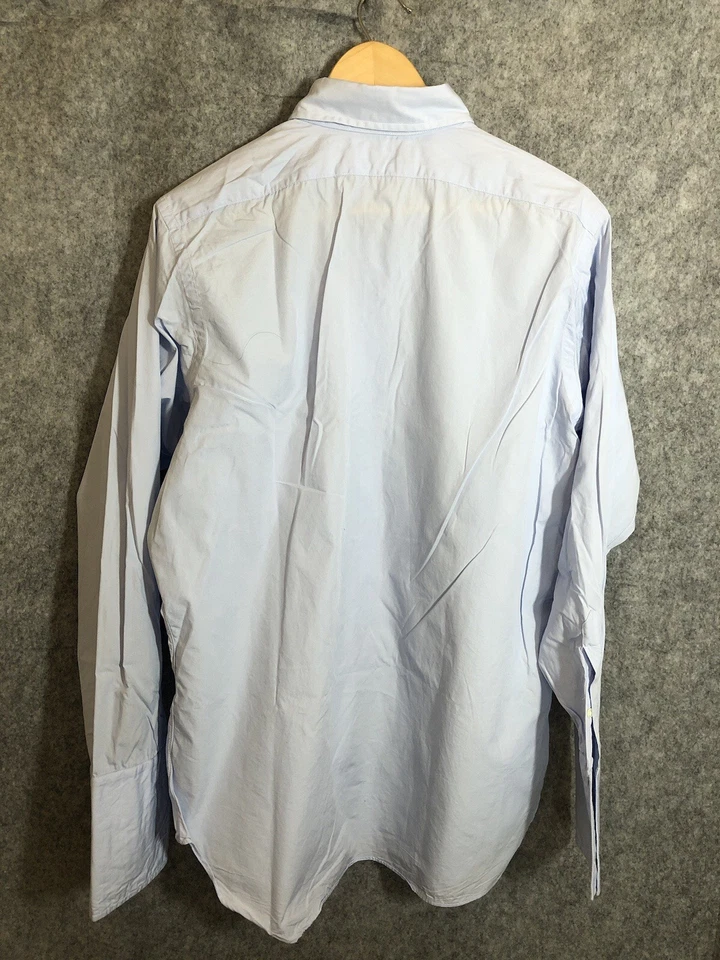 Винтажная рубашка Paul Stuart синий очень большой платье карьера французский манжеты США - Изображение 3 из 4