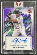 EDGAR MARTINEZ 2025 TOPPS PRISTINE #PA-EM AUTO PURPLE REFRACTOR 66/99 MARINERS
