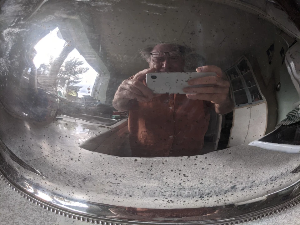 GRANDE CAPA ANTIGA DE CÚPULA DE CARNE/ALIMENTOS BANHADA A PRATA CLOCHE - 17 X 13 X 8 POLEGADAS A - Imagem 3 de 4