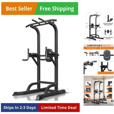 Power Tower Pull Up Bar and Dip Station, Multi-Function Home Gym, Strength Tr...