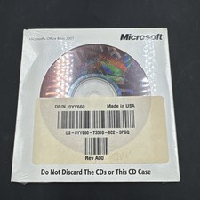 Dell Microsoft Office Basic 2007 OEM Sealed CD With Product Key