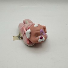Vintage 1993 Puppy Surprise Baby Replacement Puppy 8875 Brown White Pink Ribbon