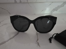 Saint Laurent SL M119 BLAZE-001 Black Gold YSL LOGO Cat Eye AUTHENTIC Sunglasses