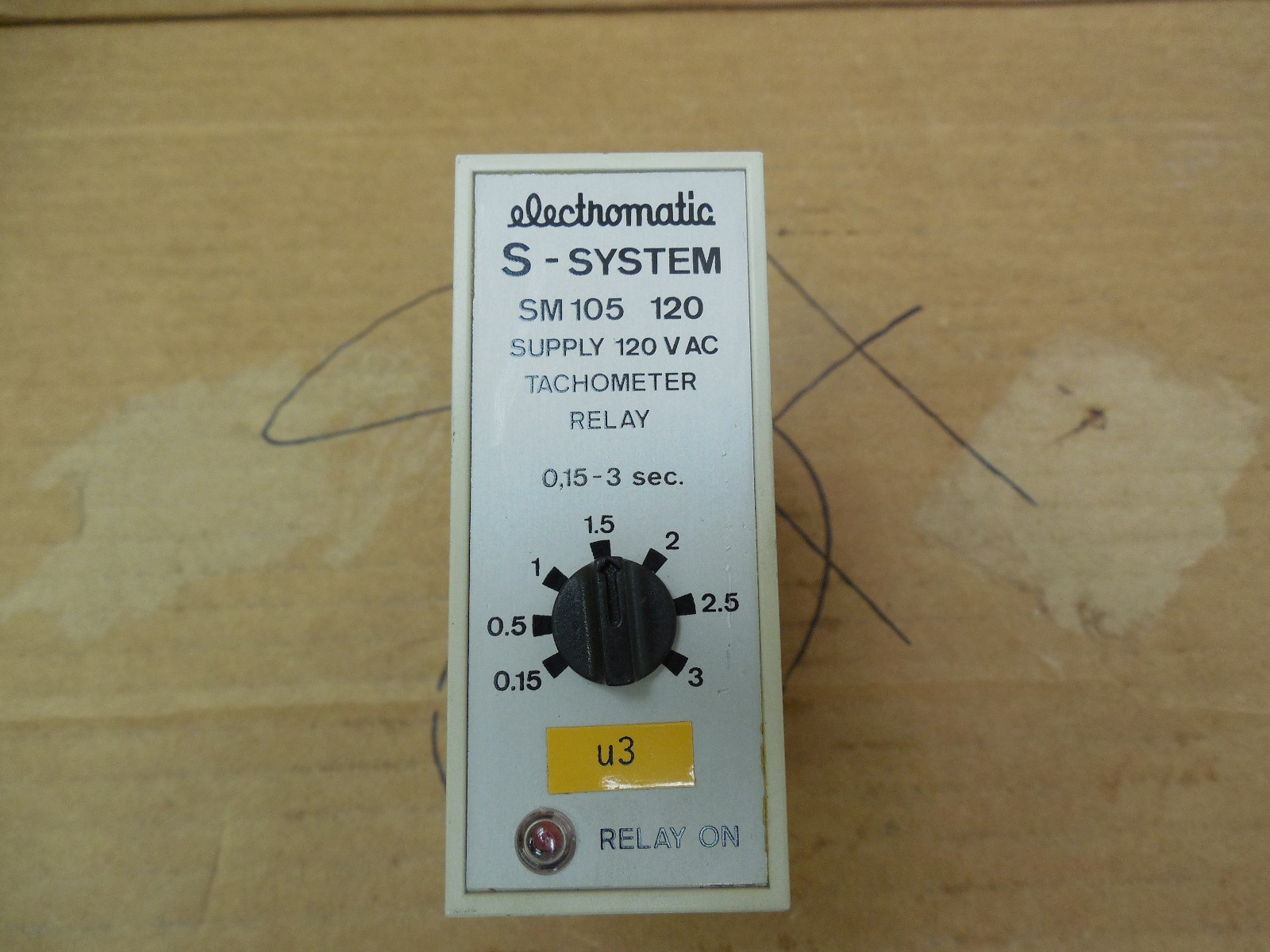 Electromatic S-System Tachometer Relay SM 105 SM105 120 VAC 0.15-3 Sec ...