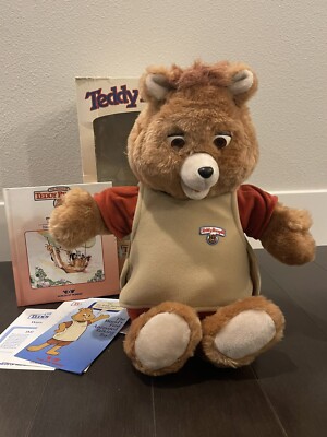 Teddy Ruxpin 1985 In Original Box Working Includes Christmas Suit Package 