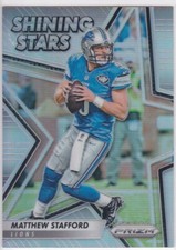 MATTHEW STAFFORD PRIZMS Silver Football Card Shining Stars DETROIT LIONS LA RAMS