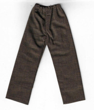 Homemade Doll Clothes-Brown and Black Colored Print Pants fits Ken Doll PP