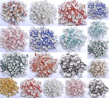 100Pcs Czech Crystal Rhinestone Silver Rondelle Spacer Bead 4MM 5MM 6MM 8MM 10MM