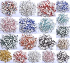 100Pcs Czech Crystal Rhinestone Silver Rondelle Spacer Bead 4MM 5MM 6MM 8MM 10MM