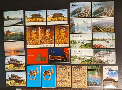 Vintage Lot of 26+ China Post Card Book Packets Chinese Travel