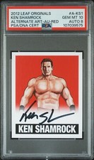 2012 LEAF ORIGINALS ALTERNATE ART KEN SHAMROCK ALTERNATE ART-AU-RED PSA 10 #/5