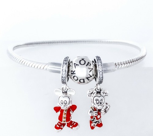 PANDORA Disney Chinese New Year 2020 Mickey & Minnie Charm 798635C01 798636C01 - Picture 4 of 14