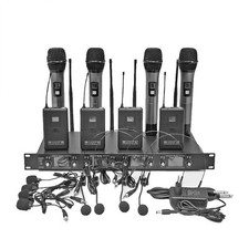 Wireless Microphone 8 Channel Uhf 4 Handheld 4 Headset 4 Lapel 4 Belt Church