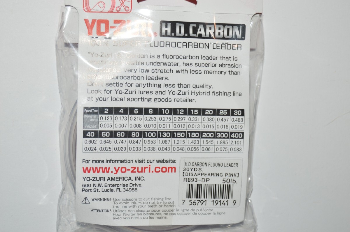 Buy Yo-Zuri Hd50lb-dp HP Fluorocarbon Leader Pink 50lb 30yds