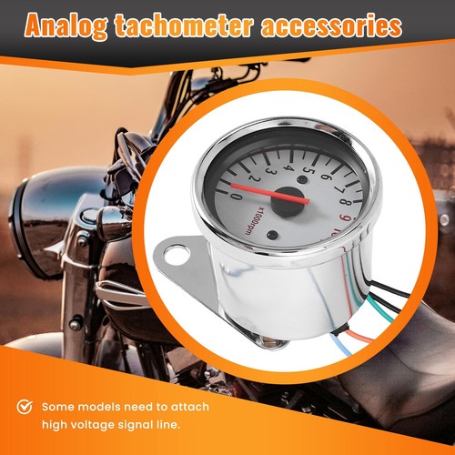 Universal Motorrad Roller 13000 RPM Analog Tachometer Lehre Nachtlicht N5T57115 - Bild 8 von 8