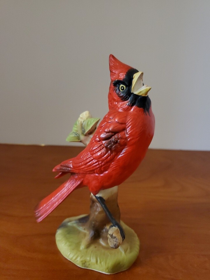 置物  Birds Red Cardinal Amazon.com: LWINGFLYER Red Cardinal Realistic Artificial
