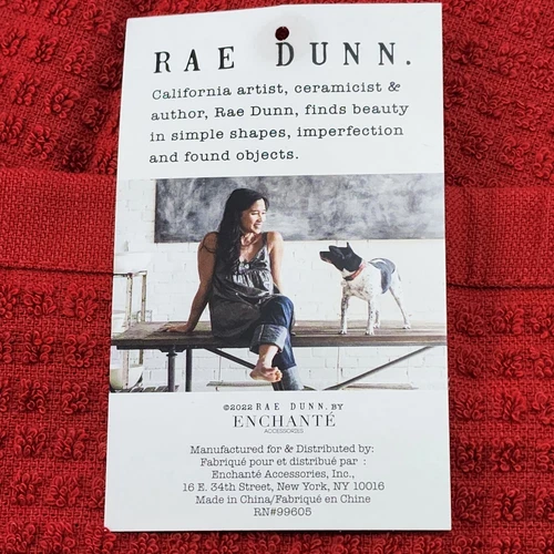 3 Rae Dunn Weihnachten rot Küchentuch bestickt Peace Joy Believe 100% Baumwolle - Bild 7 von 9