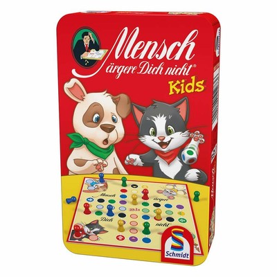 Schmidt Games Man Don't Get Angry Kids, Bring Me Along Game in Metal Tin