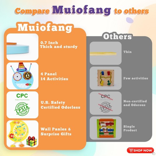 Sensory Wall Panels for Kids: Caterpilla Sensory Wall Board for Toddlers Infa... - Picture 5 of 7