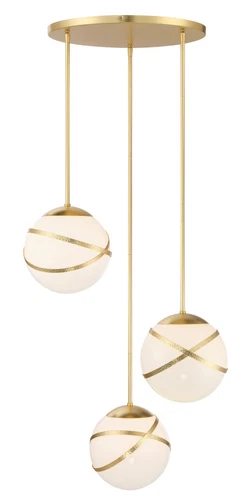 Minka Lavery Atlys 3 Light Pendant, Spring Gold Leaf - Picture 3 of 6