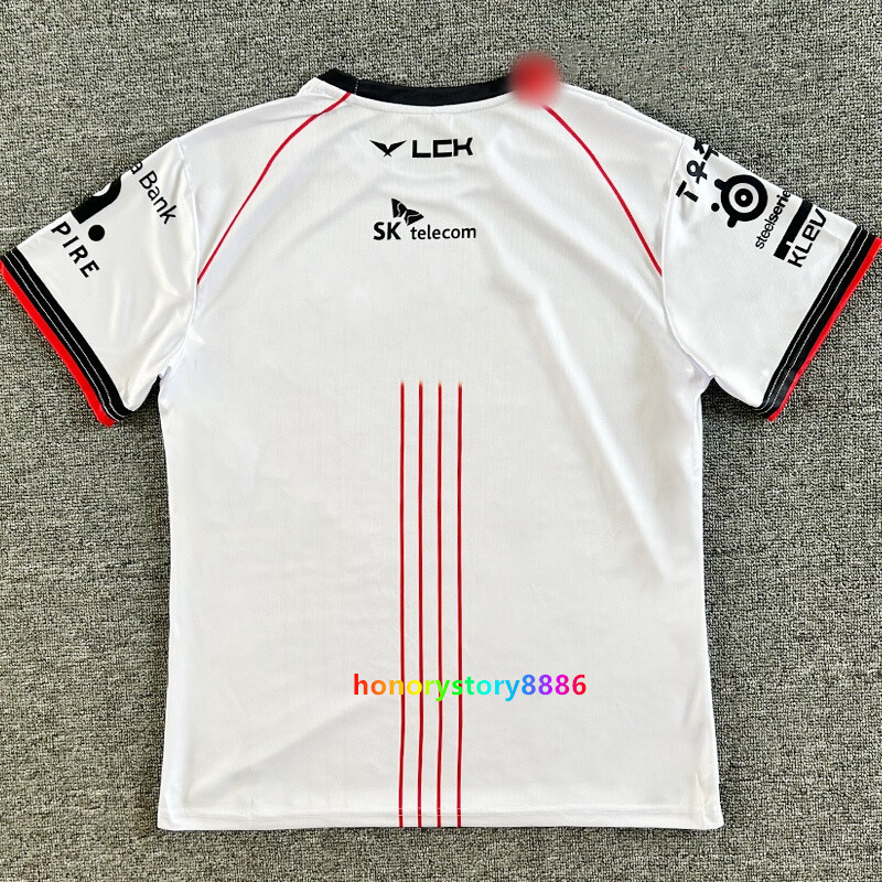 LOL 2024 LCK TeamT1 Uniform Jersey S14 Faker Short Sleeve