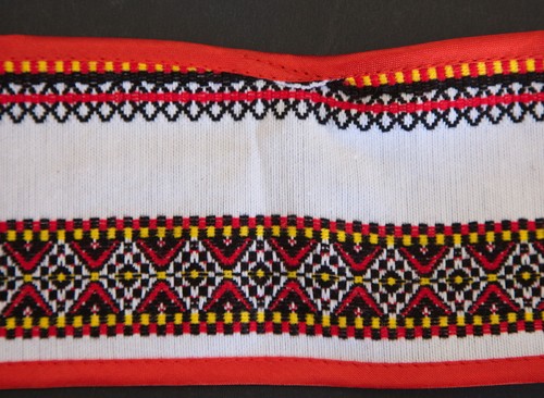Ukrainian National Dress Multicolor Wide & Long Embroidered Cotton Belt Sash NEW - Picture 2 of 3